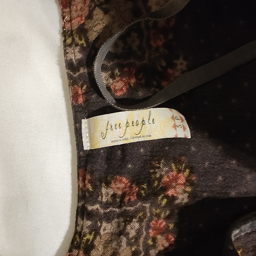 Free People Dark Floral Top